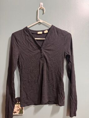 Levi's Black Long-Sleeve Henley Top - Women's